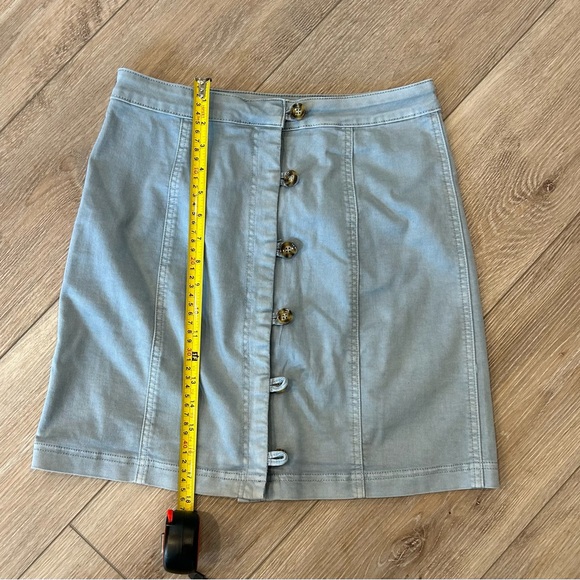 Listicle Stylish Blue Gray Button-Front Skirt size Medium - Picture 6 of 7